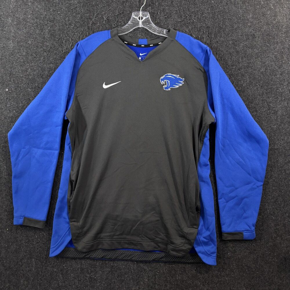 Kentucky Wildcats Pullover Men's Small Blue Gray Pockets Long Sleeve UK Nike